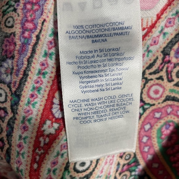 Womens's Chaps Paisley Button-Up Shirt Size Large - Picture 5 of 9